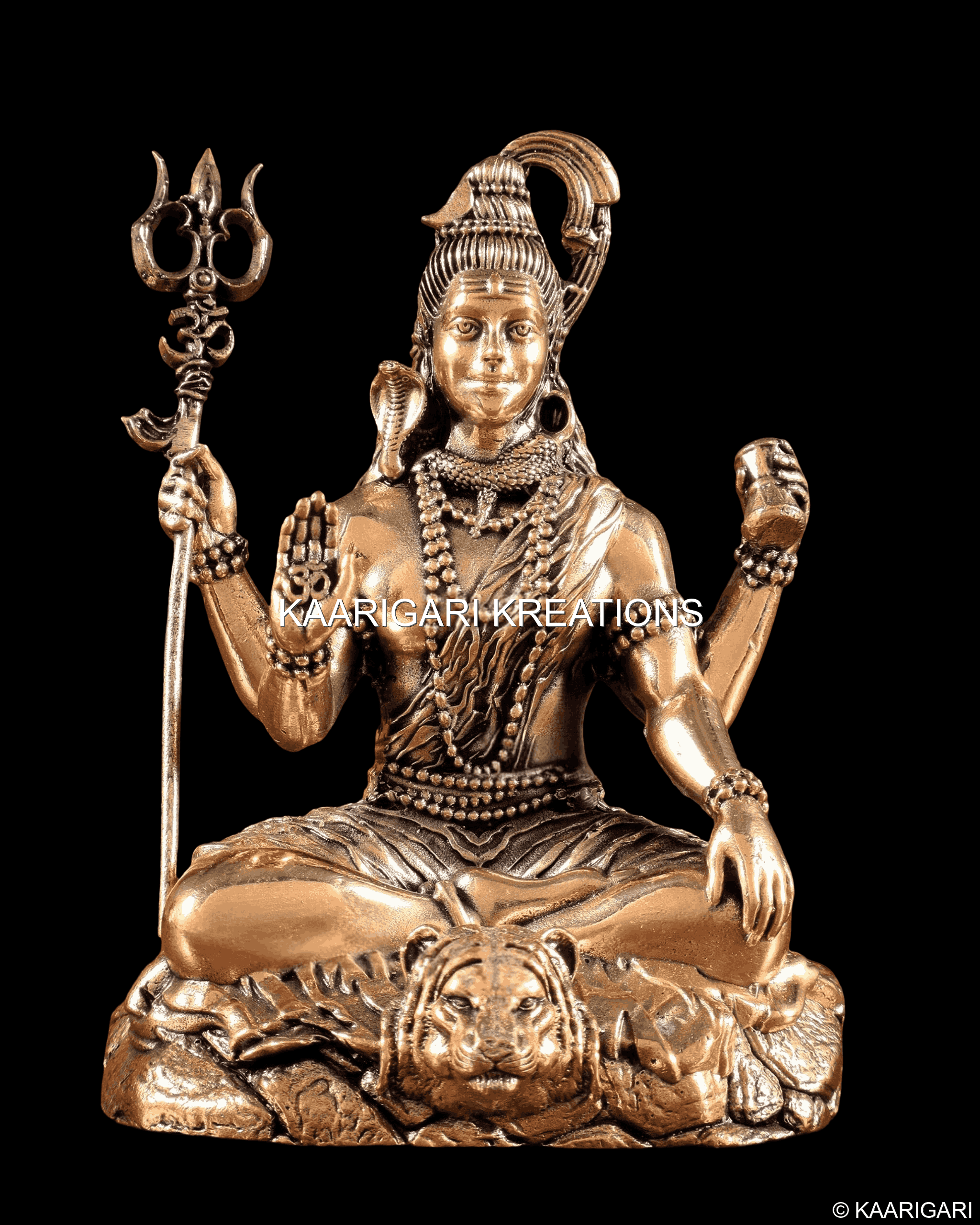 Lord Shiva Sitting on Stone