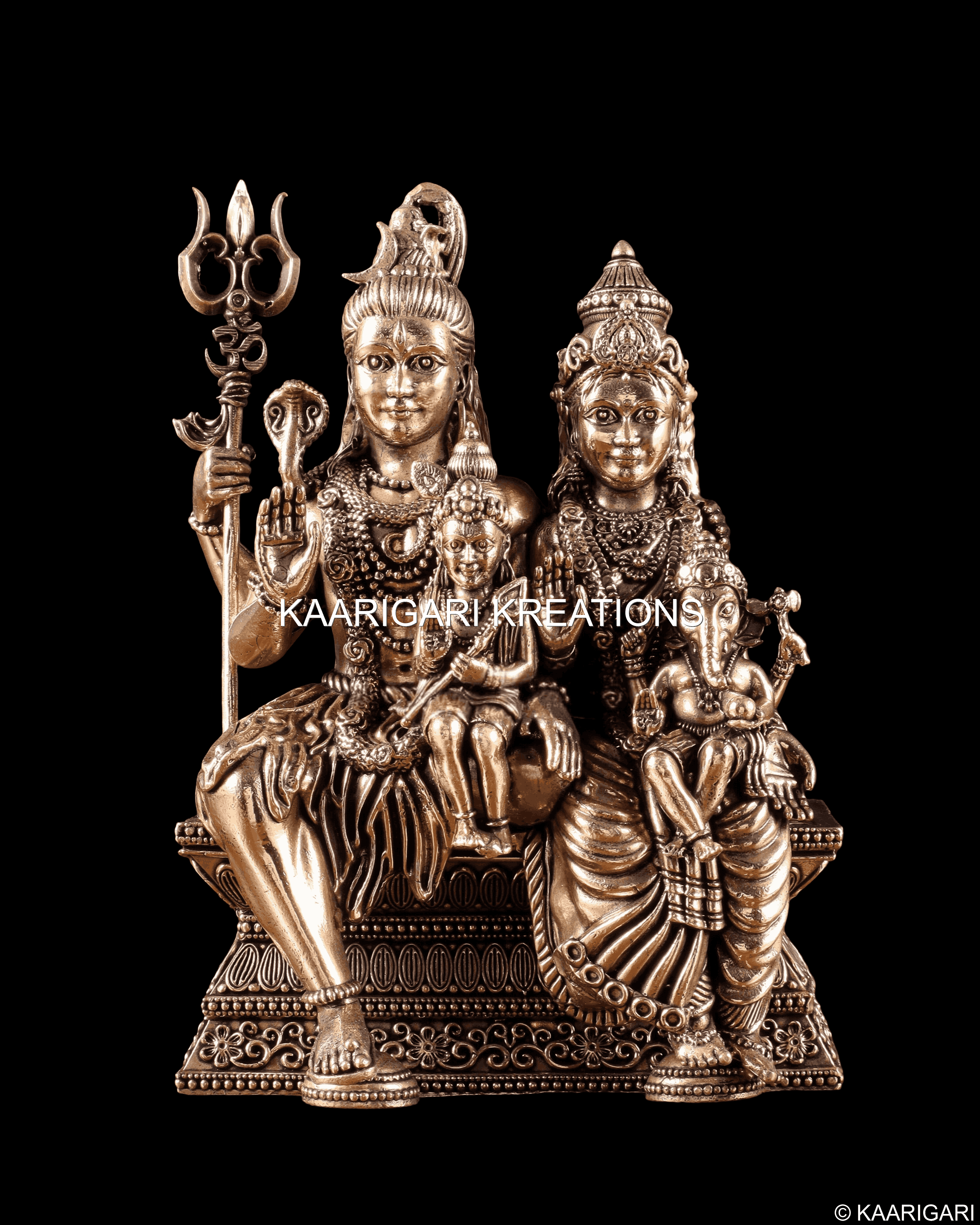 Shiv Parivar Sitting on Lap