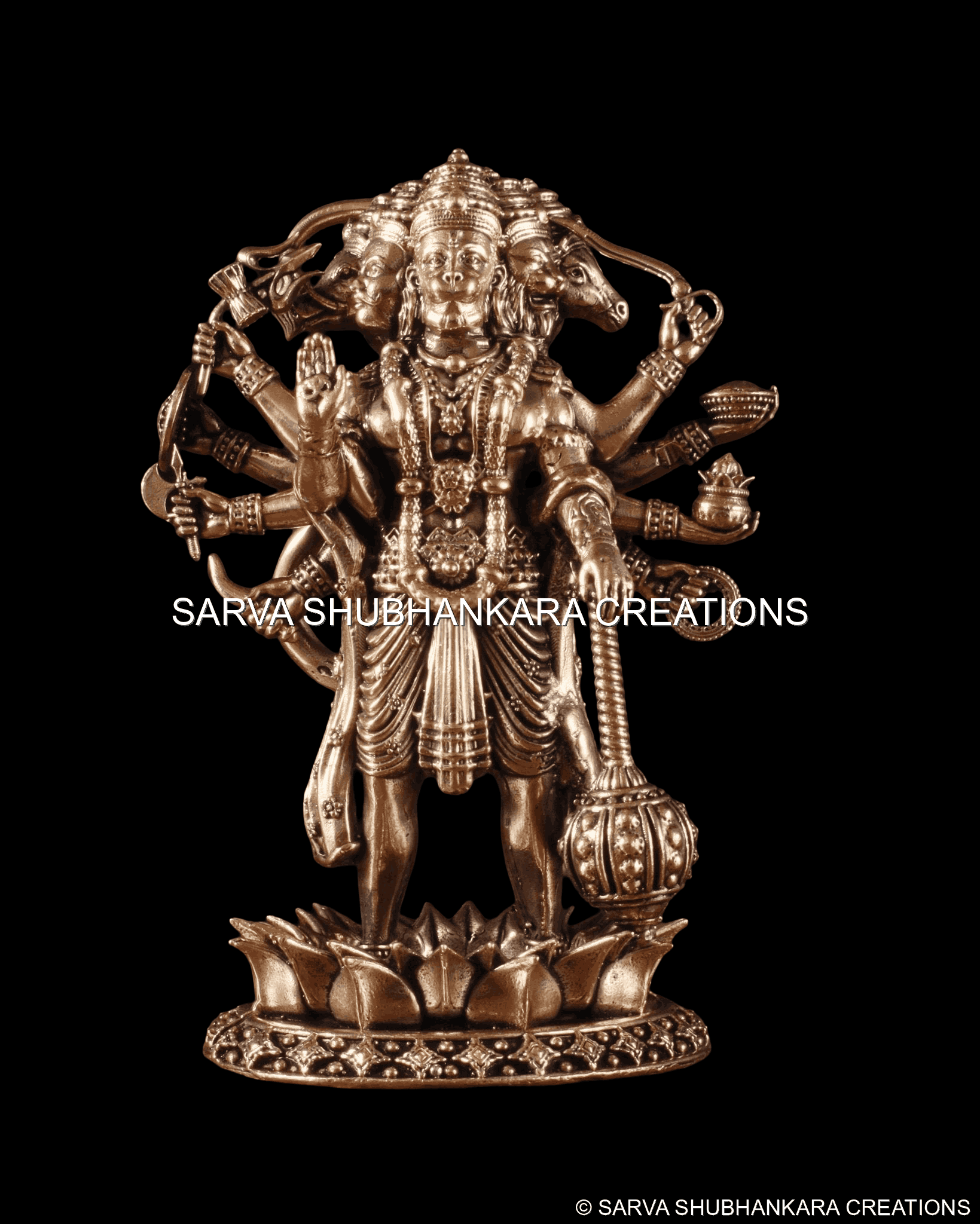 Panchmukhi Hanuman Lotus Standing