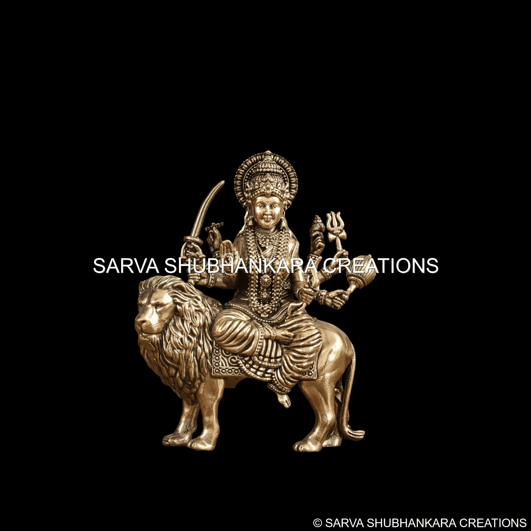Durga Lion Seated Blessing